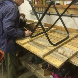 Recycling a frame into a Garden Table